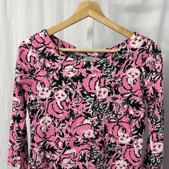 Lilly Pulitzer Pink and Black Floral Dress - Picture 4 of 13